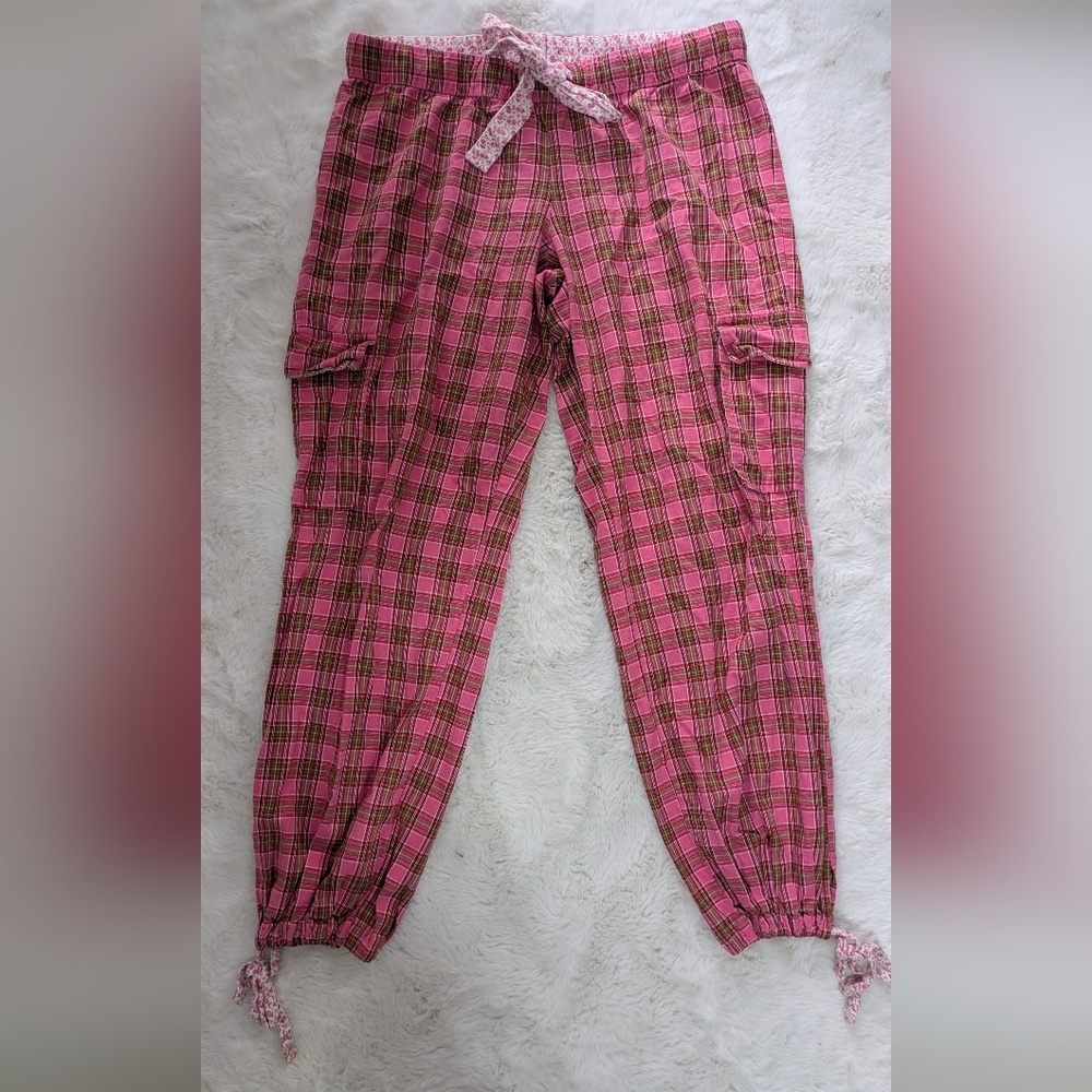 Old Navy Coquette Y2K Plaid Cargo Pants - Picture 1 of 8